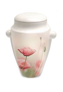 Porcelain cremation urn 'Floral'