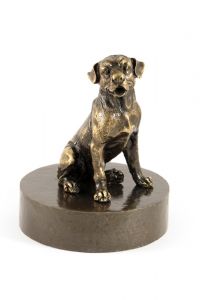 Rotweiler urn bronzed