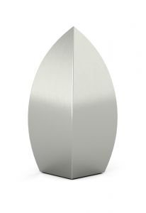 Stainless steel teardrop keepsake urn