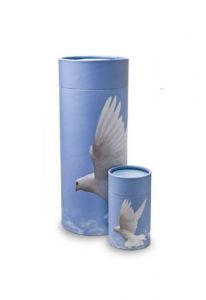 Ashes scattering tube urn 'Dove'