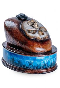 Handmade motorcycle gas tank urn for ashes 'Indian Rebel Forever'