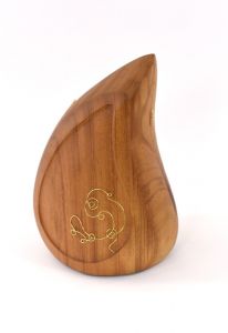 Wooden funeral urn 'Teardrop'