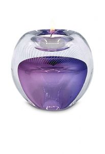 Crystal glass keepsake urn 'Drop'