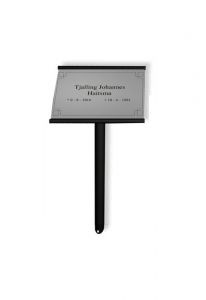 Temporary grave marker or memorial plaque