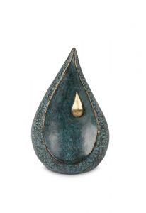 Bronze cremation ashes keepsake urn 'Teardrop'