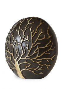 Weather resistant bronze urn for ashes 'Tree of Life'