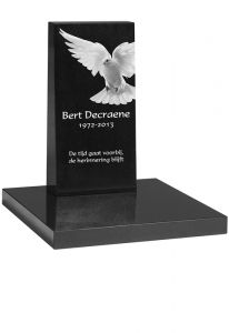 Funeral urn memorial monument with laser engraving