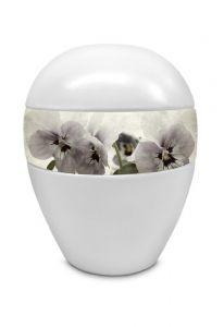 Porcelain urn for ashes 'Orchids'