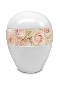 Porcelain urn for ashes 'Roses'