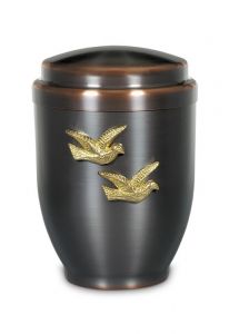 Cremation urn made from steel 'Birds'