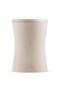 Wooden Urn for Ashes 'Gloria' natural lime