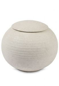 Porcelain Cremation Urn for Ashes 'Sfera' beige