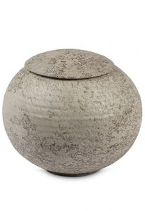 Porcelain Cremation Urn for Ashes 'Sfera' brown