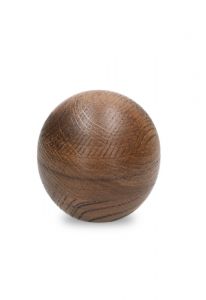 Small cremation ashes urn oak rustic