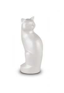 Cat urn white