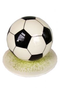 Hand painted soccer urn 