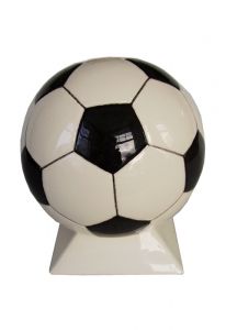 Hand painted soccer urn 