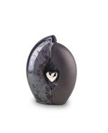 Ceramic keepsake cremation ashes urn cremation ashes urn with silver heart