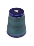 Ceramic funeral urn with silver heart