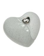 Ceramic heart shaped urn