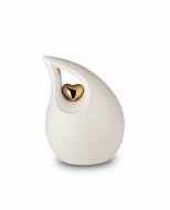Ceramic keepsake cremation ashes urn cremation ashes urn gold-coloured heart
