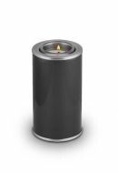 Brass keepsake urn with candle holder anthracite