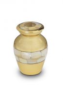 Brass keepsake funeral urn cremation ashes