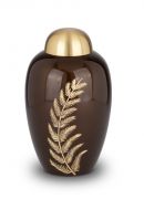 Brass funeral urn cremation ashes