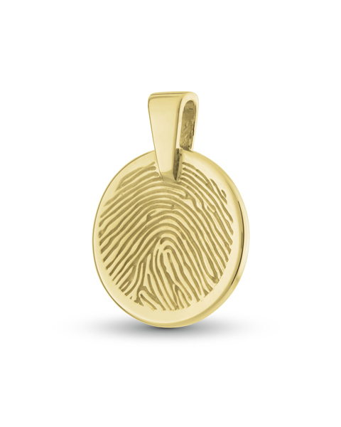 Unique Fingerprint Pendant Round made of gold 1.6 cm